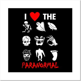 Paranormal The Unknown Slogan For Ghost Lovers Aliens Believer And Ghost Hunters Posters and Art